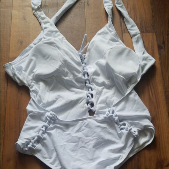 Summer Women Plus Size Deep V Straps One-piec - Picture 5 of 9